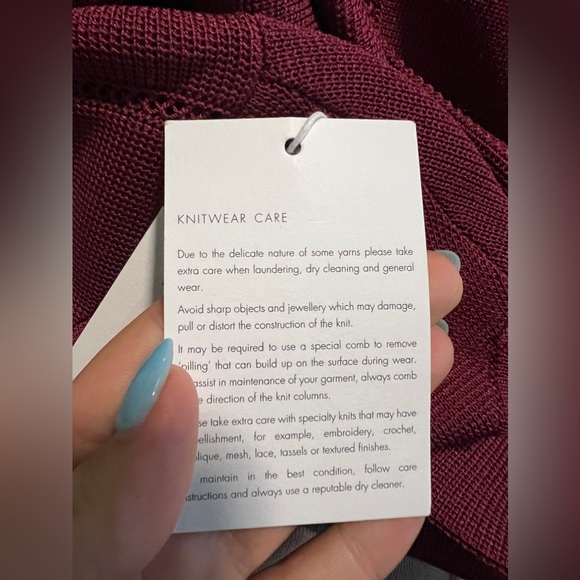 NWT ! ZIMMERMANN luminosity panelled knit dress in burgundy Zimmerman size 2 - Picture 10 of 12